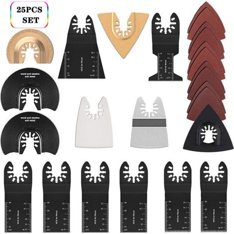 Odipie – 25-teiliges Universal-sägeblatt-set Für Multifunktionswerkzeuge – Für Präzise Schnitte In Holz Und Kunststoff – Kompatibel Mit Fein, Dremel, Bosch, Makita, Dewalt
