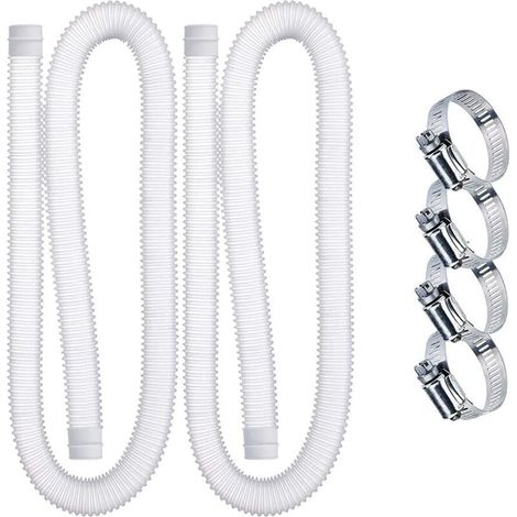 1,25-zoll-pool-saugschlauch – 2er-pack – Verdrehsicheres Pe – Kompatibel Mit Pumpen Mit 330/530/1000 Gph – Schnelle Installation – Klebeband
