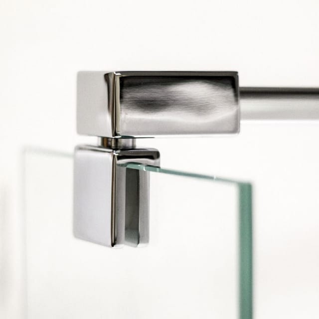 Breuer Seitenwand,inks für Drehtür Europa Design Chrom Klarglas 90 cm