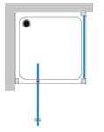 Breuer Seitenwand rechts für Drehtür Europa Design Chrom Klarglas 90 cm