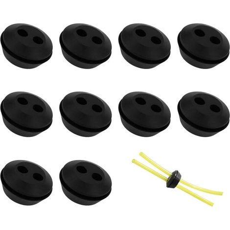 Aiperq 10 Stück Kraftstoffleitungsdichtung, Kraftstoffschlauchkappe, 2 Löcher, Kraftstofftankdichtung, Rasenmäher-kraftstoffschlauchdichtung, Zubehör Für Trimmer Und Kettensägen