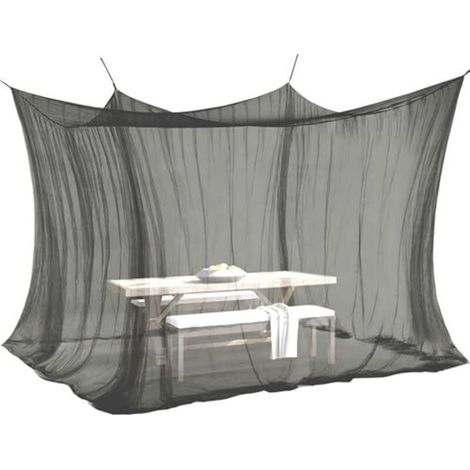 Moskitonetz Für Drinnen Und Draußen, 300 X 300 X 250 Cm, 220 Maschenweite, Xxl-größe, Für Zelt Und Wohnwagen, Schwarz