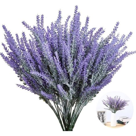 6-teiliger Künstlicher Lavendelblumenstrauß, Lila Künstliche Blumen, Dekorative Künstliche Blumen Für Hochzeit, Garten, Diy, Büro