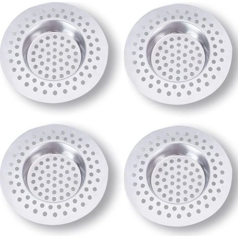 Aiperq Edelstahl-spülbecken-sieb (3er-set) – Duschhaarfänger 7,5 X 7,5 Cm, 90-loch-filter, Gitter, Küchenzubehör, Badezimmer, Küche