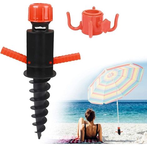 Bodenhülse Für Sonnenschirm, Bodenanker Für Sonnenschirm, Schraub-bodenhülsen Mit Griffen, Schraubhülse Für Strand/sand/rasen/boden, Für Stangen Von 22 Bis 32 Mm