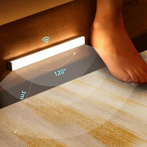 Aiperq – Led-lichtleiste Mit Bewegungsmelder – 14 Leds – 30 Tage Akkulaufzeit – Einfache Montage Mit Klebemagnet