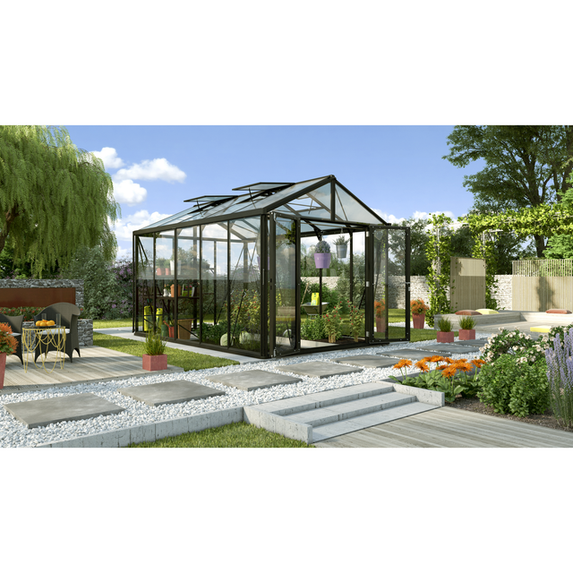 Vitavia Gewächshaus Zeus Comfort 10000 Schwarz 10 m²