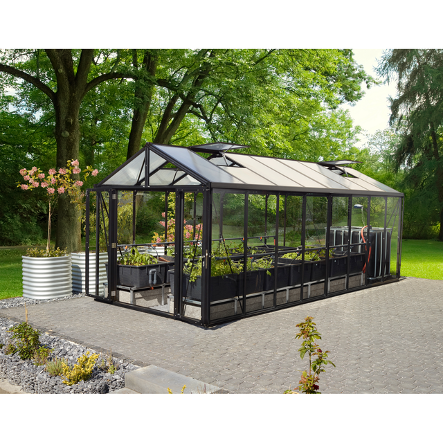 Vitavia Gewächshaus Zeus Comfort 15700 Schwarz 15,7 m²