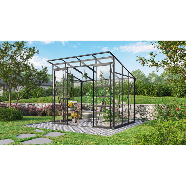 Vitavia Gewächshaus Playa 5900 Schwarz 5,9 m² inkl. Fundament