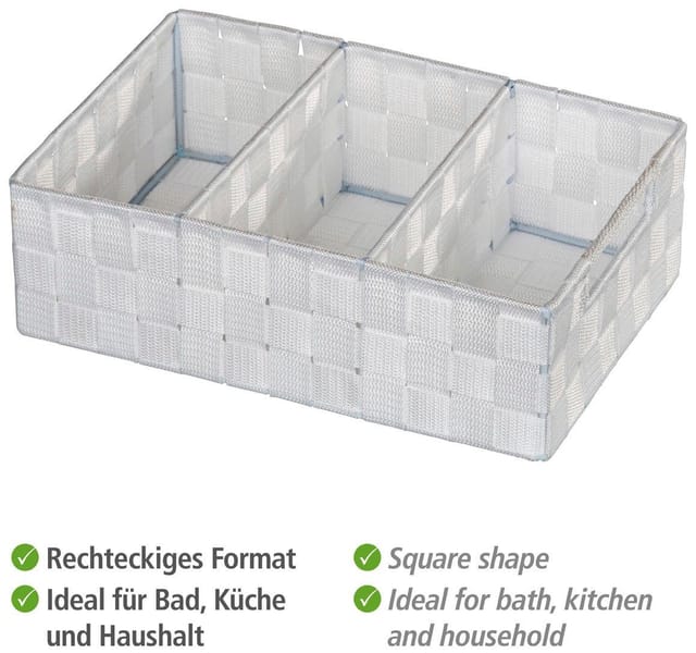 Wenko Organizer Adria mit Griff Weiß 32 cm x 10 cm x 21 cm