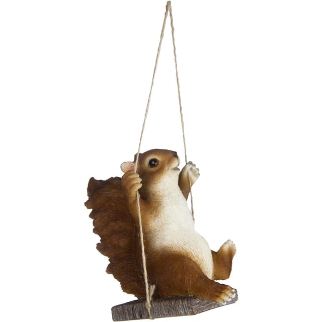 Deko-Figur Eichhörnchen auf Schaukel 14 cm