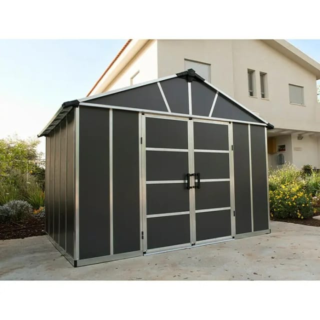 Palram - Canopia Kunststoff-Gerätehaus Yukon 3.3 x 2.7 Grau 9 m²