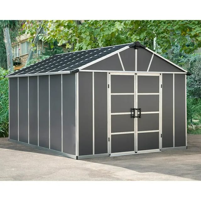 Palram - Canopia Kunststoff-Gerätehaus Yukon 3.3 x 4 Grau 13,1 m²