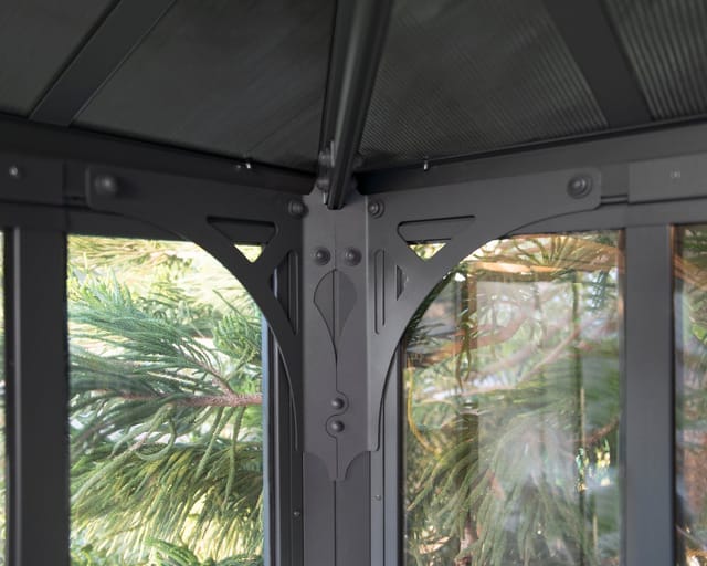 Canopia Ledro 3 x 3 geschlossener Pavillon Anthrazit Grau