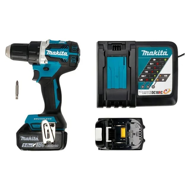 Makita 18 V Akku-Bohrschrauber DDF484RTJ inkl. 5 Ah Akkus mit Koffer