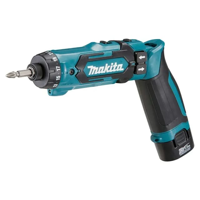 Makita Akkuschrauber DF012DSE inkl. 1,5 Ah Akkus mit Koffer