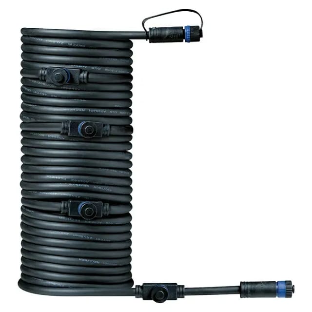 Paulmann Plug & Shine Kabel 1-in/5-out Schwarz 10 m IP68