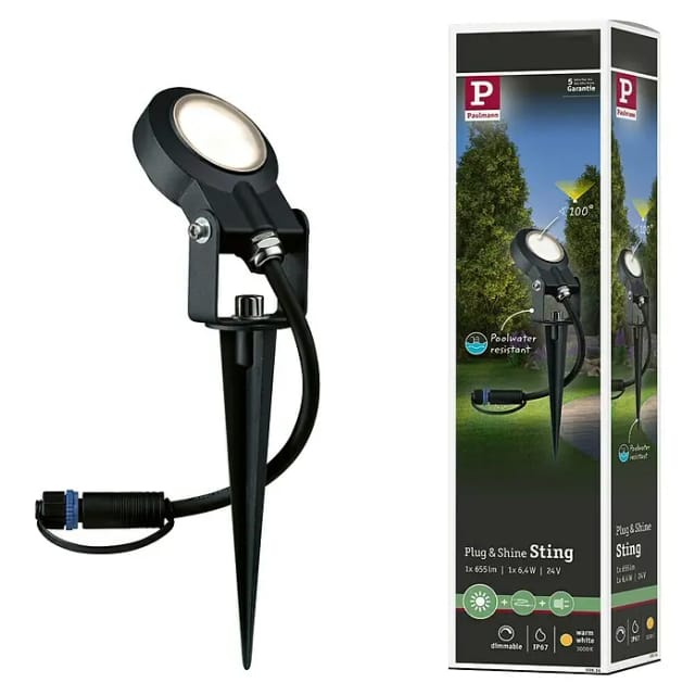 Paulmann Plug & Shine LED-Erdspieß Sting IP67 Warmweiß