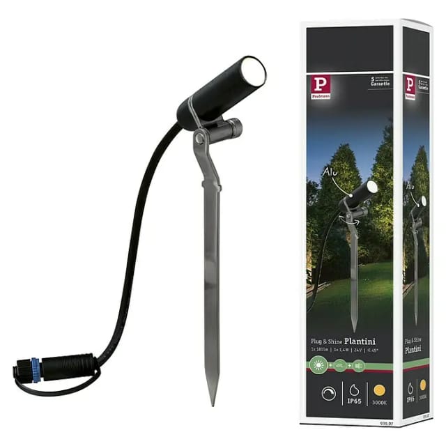Paulmann Plug & Shine LED-Erdspieß Plantini IP65 Warmweiß