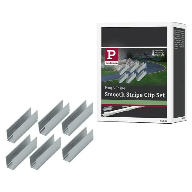 Paulmann Plug & Shine 6 Montage-Clips für LED-Stripe an Wegen 5 cm