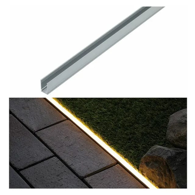 Paulmann Plug & Shine Aluminiumprofil für LED-Stripe für Wege 1 m