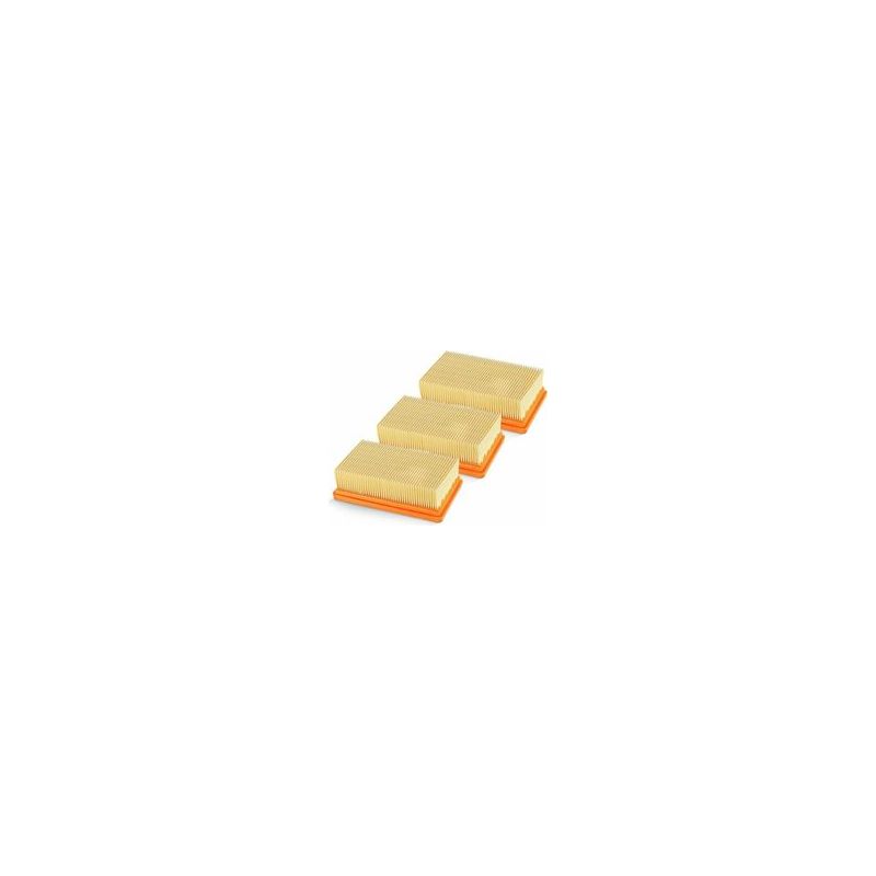 3er-pack Flachplissee-filter Für Kärcher Nass-trockensauger Mv4, Mv5, Mv6, Wd4, Wd5, Wd6, Wd4p, Wd5p, Wd6p. Ersetzt Hepa- Und Ölbeständigen Filter 2863-005.0.