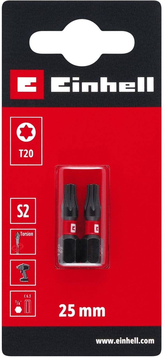 Einhell Impact Bit-Set 25 mm 2-teilig T20