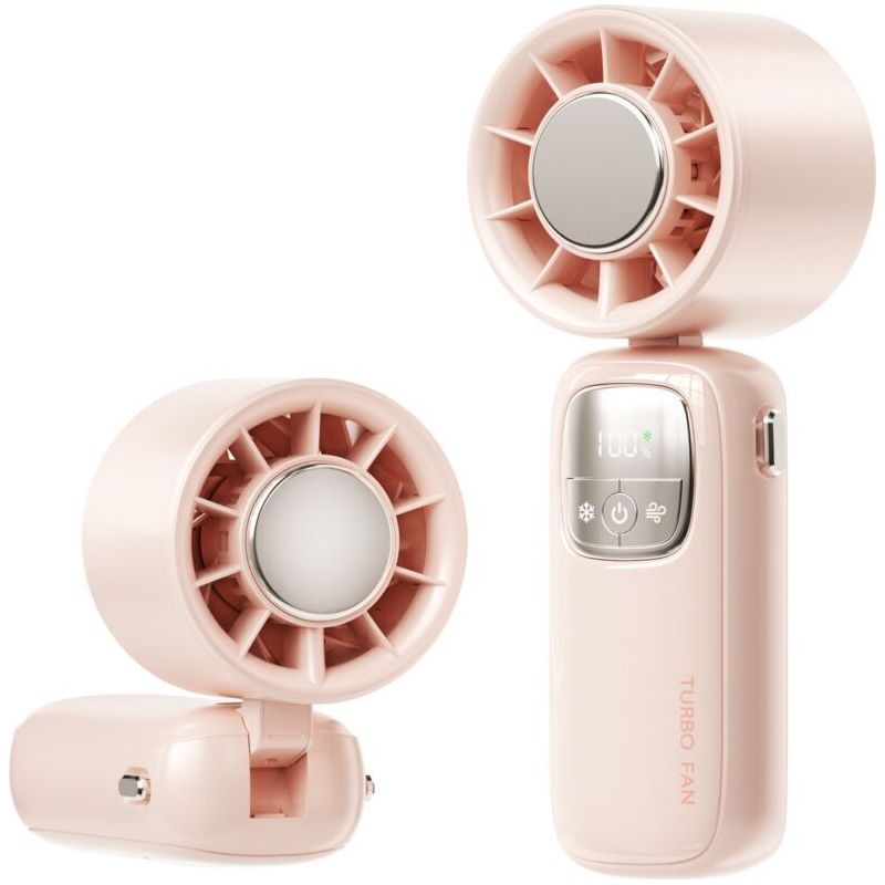 Tragbarer Ventilator Mit 4000 Mah Akku, Leise Und Langlebig, Geeignet Für Camping, Wandern Und Outdoor-aktivitäten (rosa)
