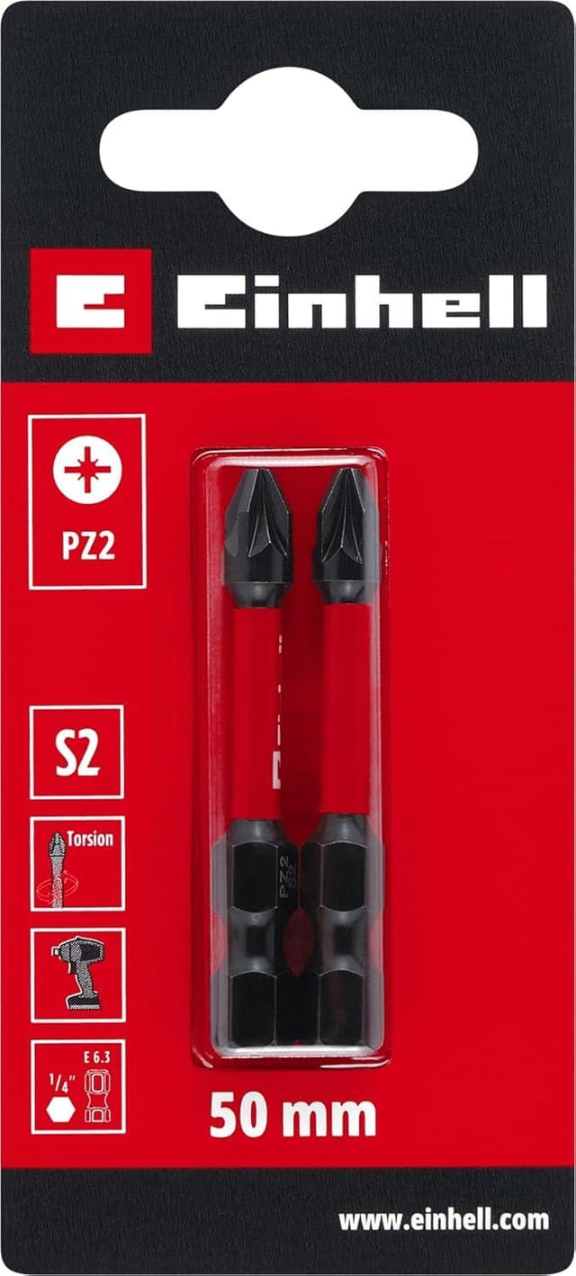 Einhell Impact Bit-Set 50 mm 2-teilig PZ2