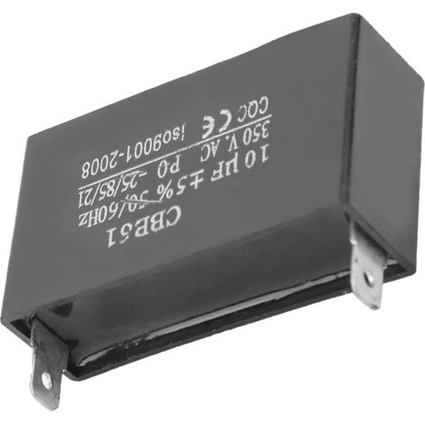 Anlaufkondensator Für Lüftermotoren Cbb61, 350 V Ac, Kunststoffkondensator, 10 Μf ±5 %, 50/60 Hz