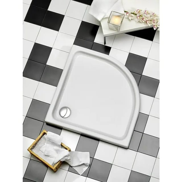 Ottofond Duschwanne Kraton Viertelkreis 80 cm x 80 cm Weiß