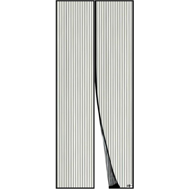 Moskitonetz Mit Magnetverschluss, Ultrafeines Netz, Leistungsstarke Magnete, Automatisches Schließen, Hält Frische Luft Herein Und Insekten Fern (100 X 210 Cm, Schwarz)