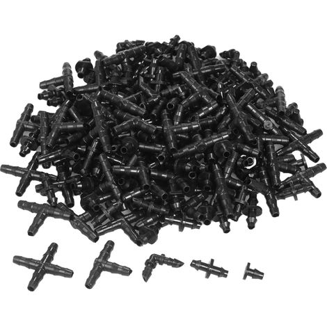 200-teiliges Tropfbewässerungsset, 1/4-zoll-fittings (20 4-wege-fittings, 20 Winkelstücke, 80 Endkappen, 20 Stopfen, 60 T-stücke)