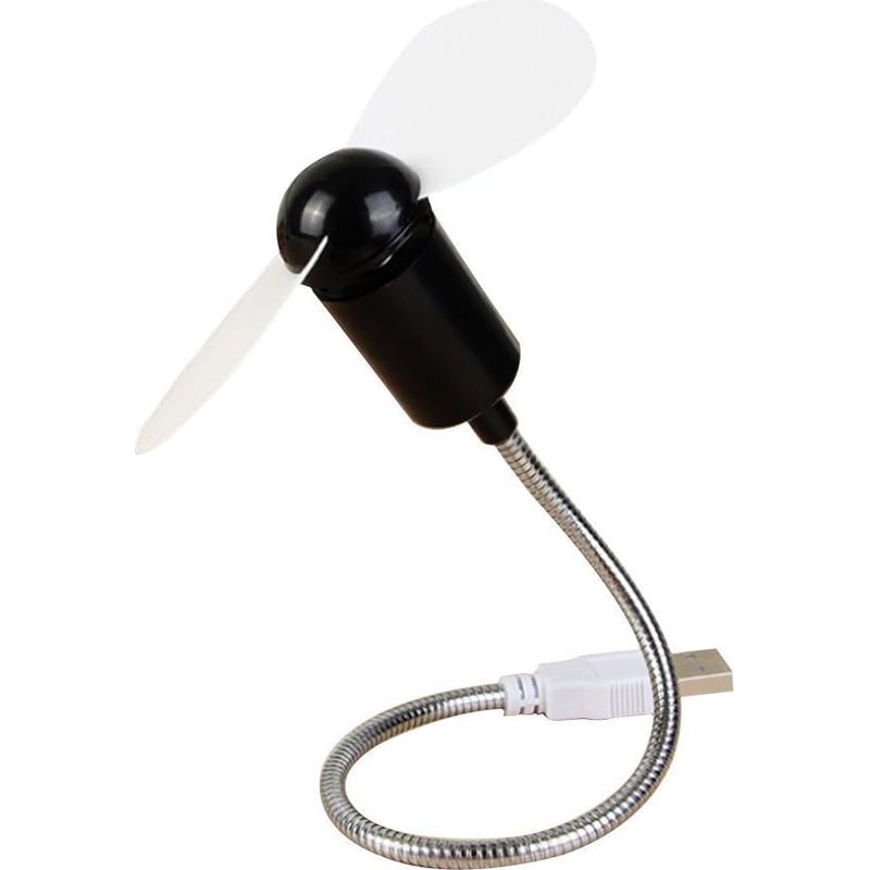 Mini-usb-ventilator, Flexibel, Schwarz, 17 Cm