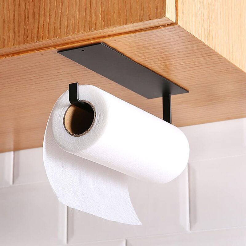 Küchenpapierrollenhalter, Papierrollenhalter Aus Edelstahl 304, Wandmontage Ohne Bohren, Selbstklebender Papierrollenhalter Aus Edelstahl Mit 3m-klebeband Für Küche, Wc Und Badezimmer