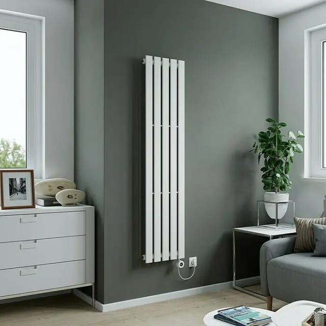 Azur Elektrischer Handtuchwärmer Stacy 160 x 37,2 cm 700 W Typ 6.1 Weiß