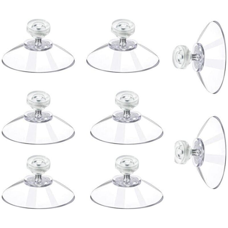 30 Stück Transparente Saugnapfhalterungen Ø 41 Mm, Pvc-kunststoff Mit Gewinde Und Rändelmuttern, Schraubsaugnapf Ohne Bohren Für Fenster, Autos Und Zum Aufhängen