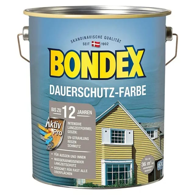 Bondex Dauerschutz-Farbe Schneeweiß seidenglänzend 4,