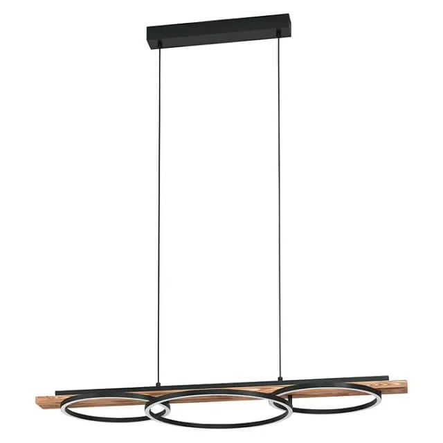 Eglo LED-Pendelleuchte Boyal Schwarz-Natur