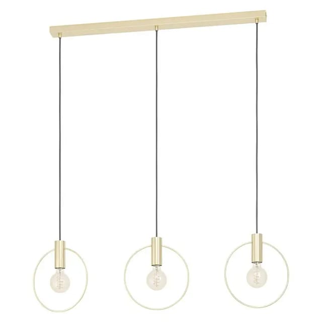 Eglo Pendelleuchte Manizales 3-flammig 110 x 5 x 101 cm Messing gebürstet