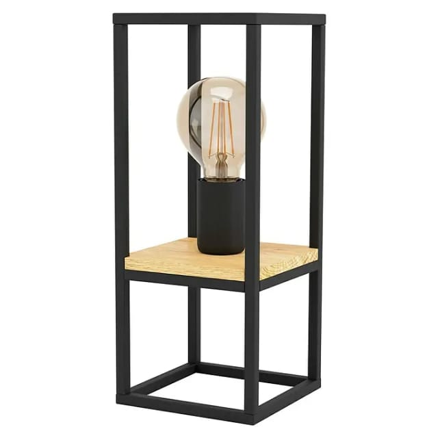 Eglo Tischleuchte Libertad 1-flammig 35 cm x14 cm x 14 cm Schwarz-Braun