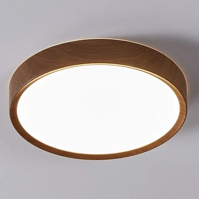Eglo LED-Deckenleuchte Musurita Ø 34 cm Holzoptik-Natur-Weiß
