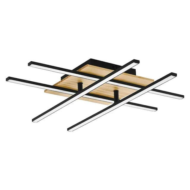 Eglo LED-Deckenleuchte Marinello 1 mit Holzelement 9 cm x 50 cm x 50 cm