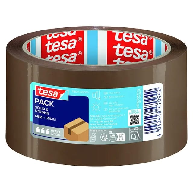 Tesa Pack Paketband Solid & Strong Braun 66 m x 5 cm