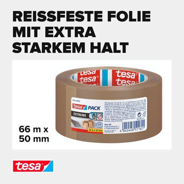 Tesa Pack Paketband Extreme Braun 50 m x 5 cm