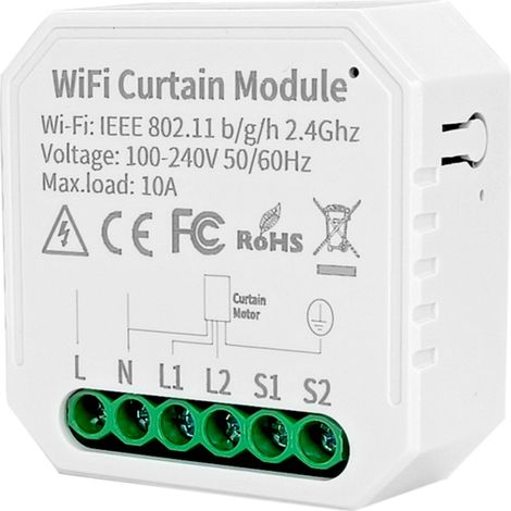 Tuya Wlan-steuermodul Für Jalousien Und Vorhänge, Rollladenmotor, Smart Life App, Fernbedienung Und Sprachsteuerung Mit Google Home