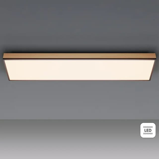 Globo LED Deckenleuchte Doro 80 cm Eichenoptik