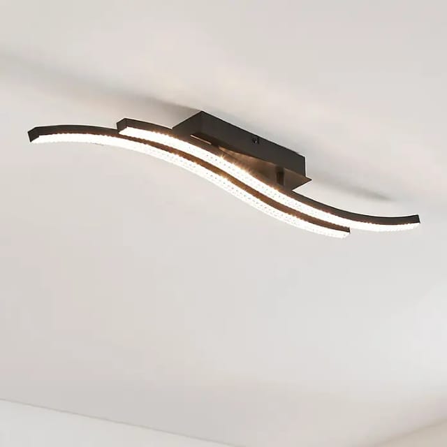 Eglo LED Deckenleuchte Lejias Länge 78 cm Schwarz-Transparent