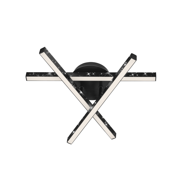 Brilo LED-Deckenleuchte Rey 3-flammig Schwarz