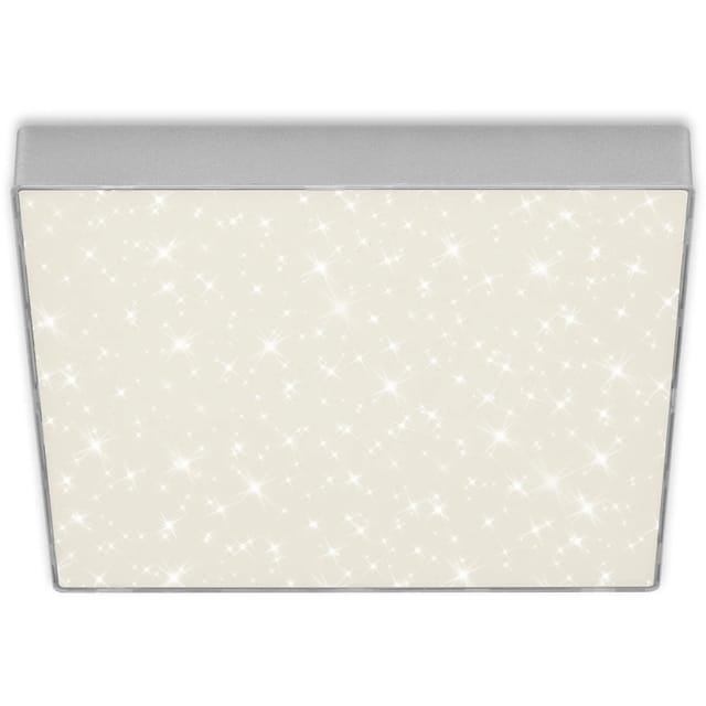 Briloner LED-Deckenleuchte Flame Star Ø 28,7 cm Silber
